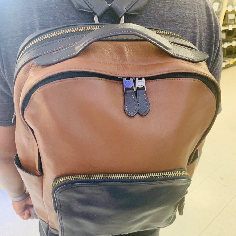 Coach Men's Leather Backpack